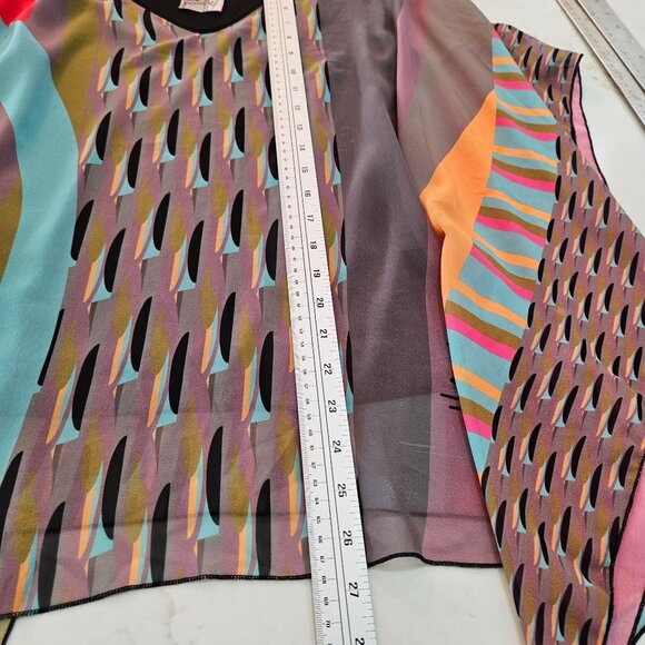 Volt Design Tunic Top Size Large Art To Wear, Dopamine Maximalism Artsy Colorful - Picture 12 of 12